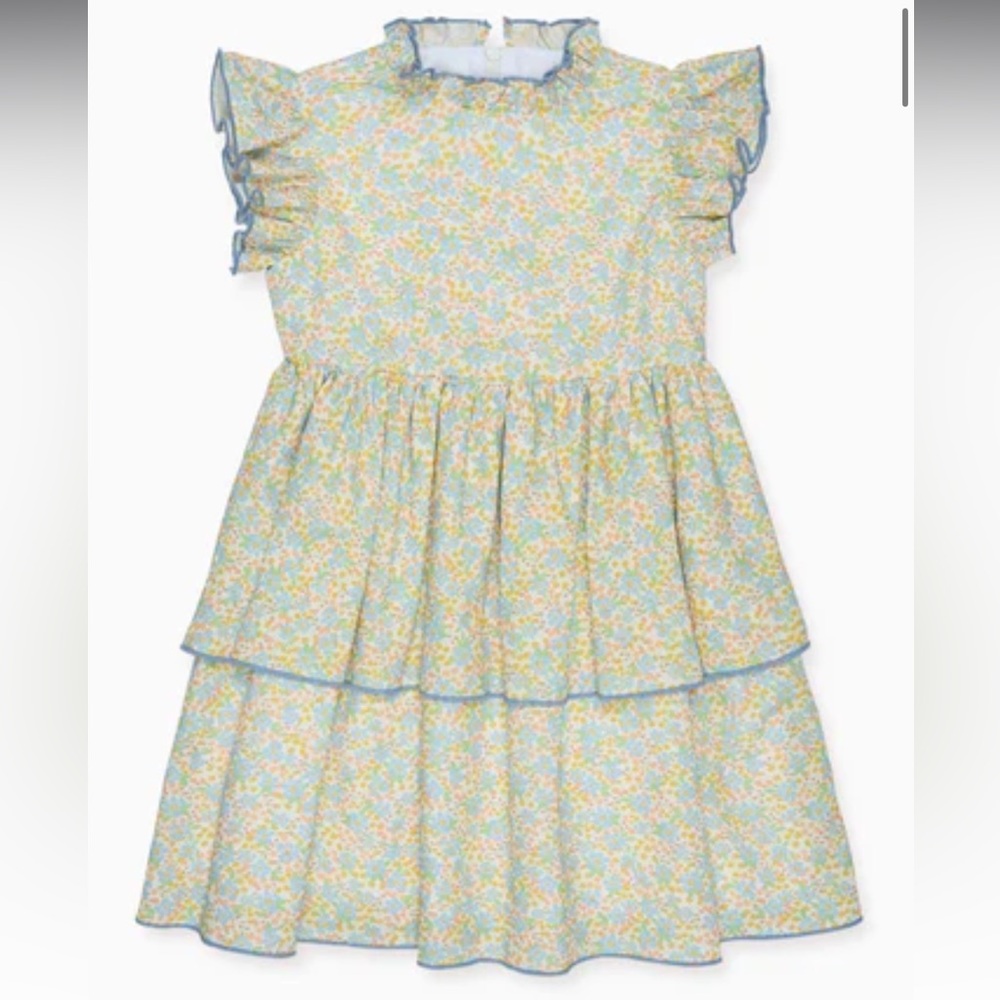 La Coqueta Blue Floral Florencia Girl Dress, 2T, NWT